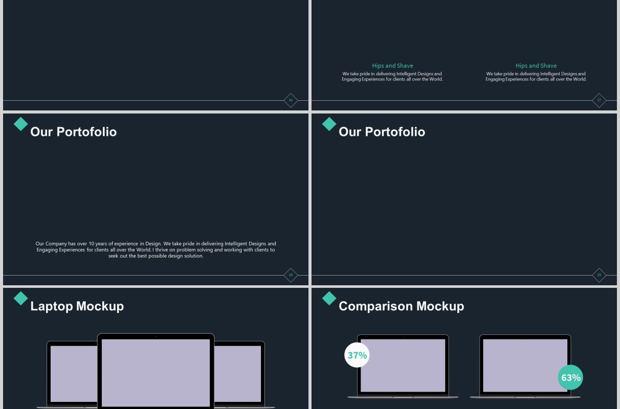 深色高端可视化信息图表PPT模板版式设计Lupis Powerpoint Template