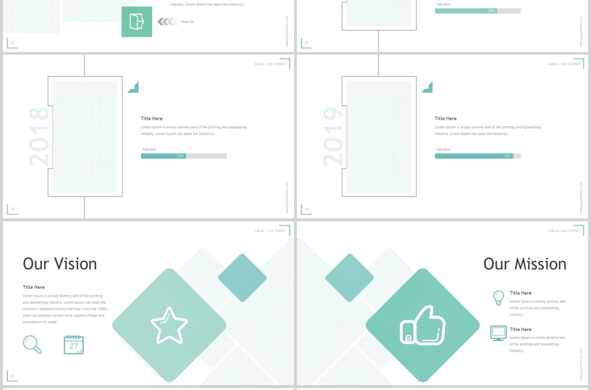 公司历程发展时间轴企业宣传PPT模板版式设计Corner - Powerpoint Template