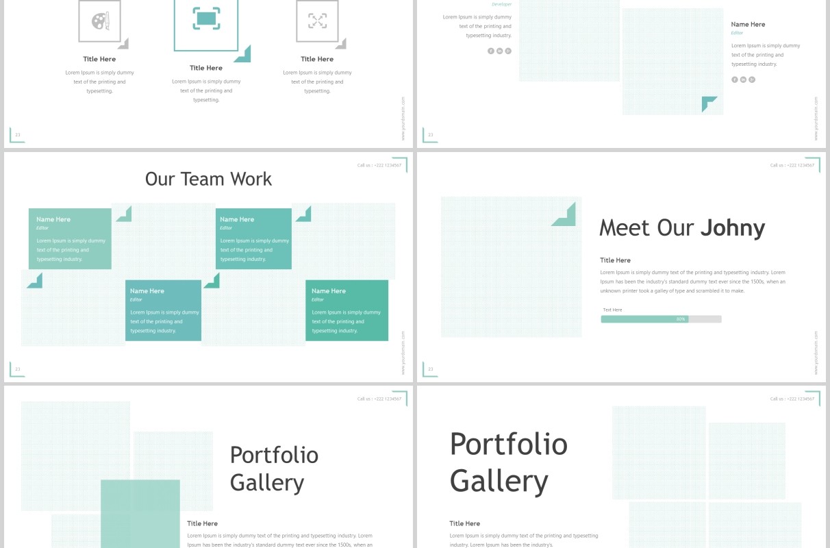 公司历程发展时间轴企业宣传PPT模板版式设计Corner - Powerpoint Template