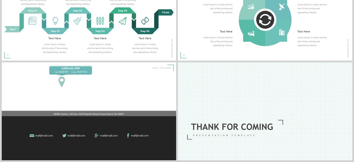 公司历程发展时间轴企业宣传PPT模板版式设计Corner - Powerpoint Template