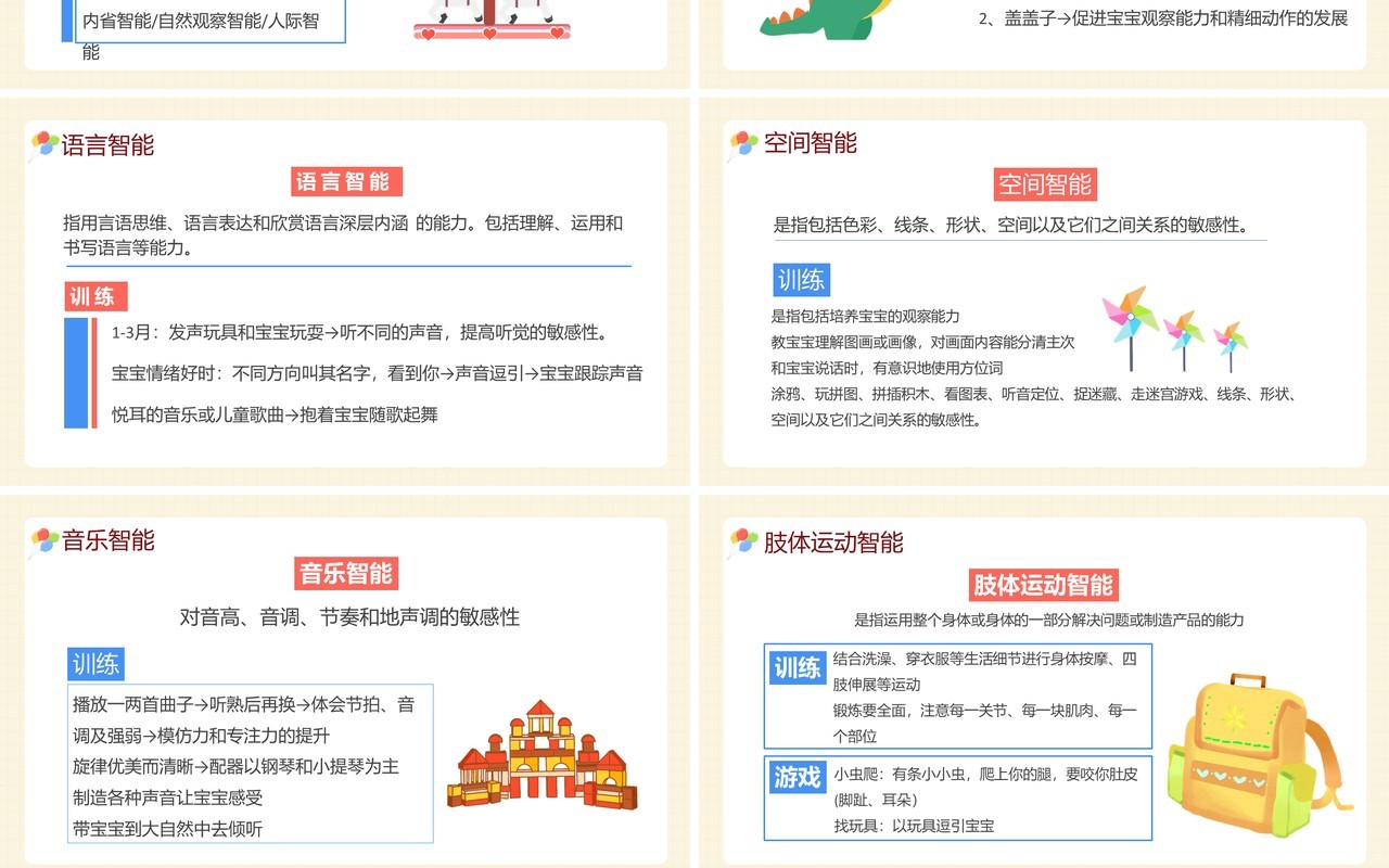 创意卡通小清新教育培训婴幼儿早教通用儿童课件PPT模板