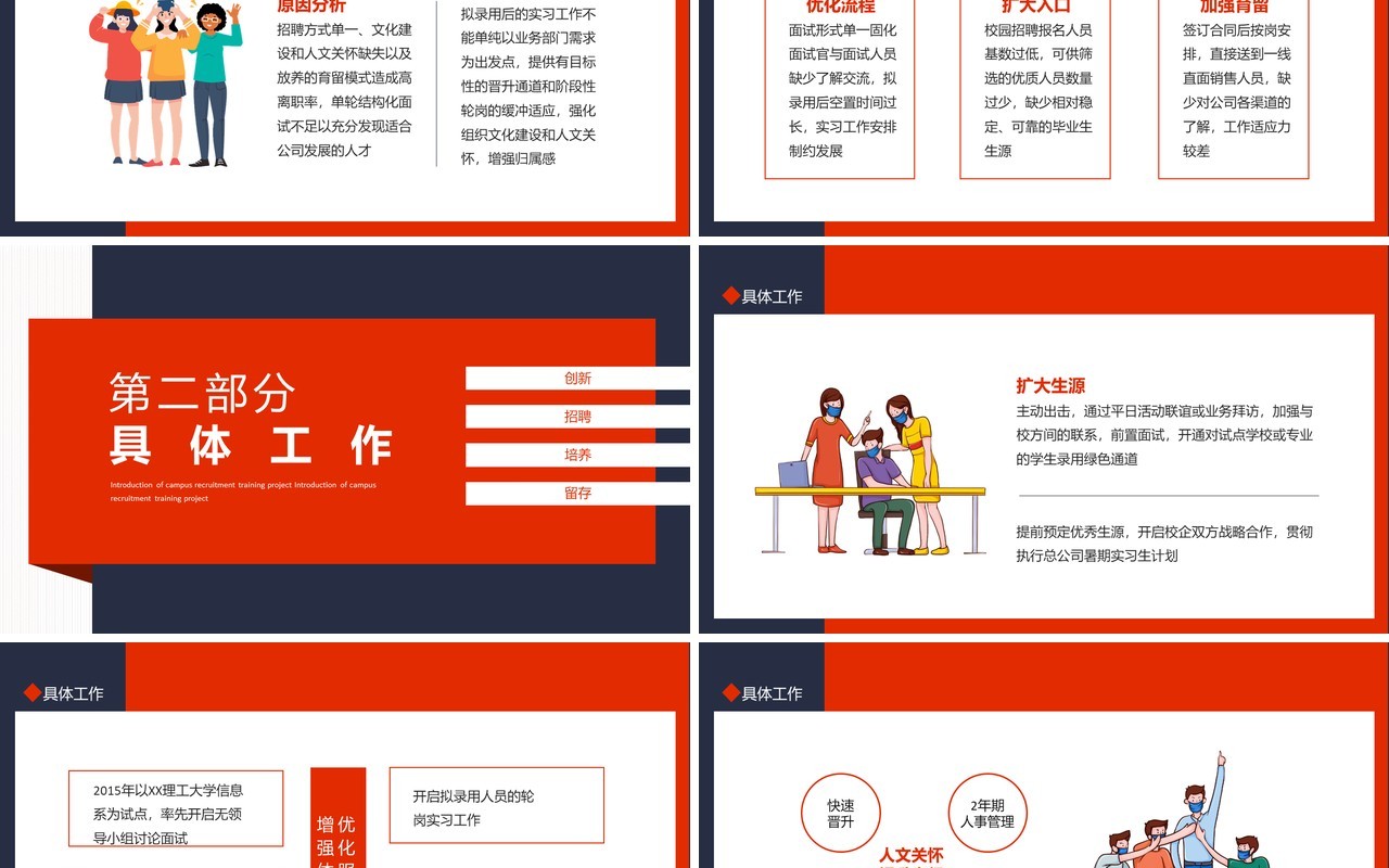 公司校园招聘培养项目介绍校企合作动态PPT模板