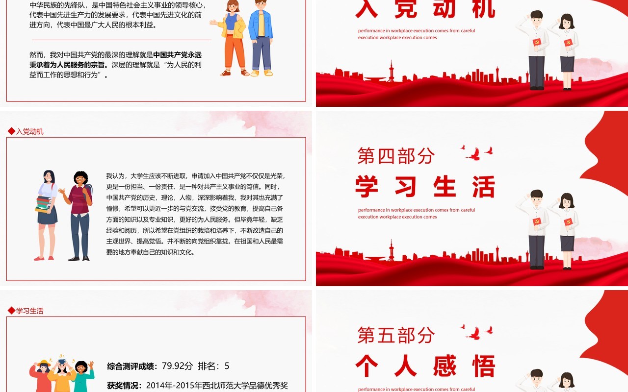 入党积极分子转发展对象动态PPT模板