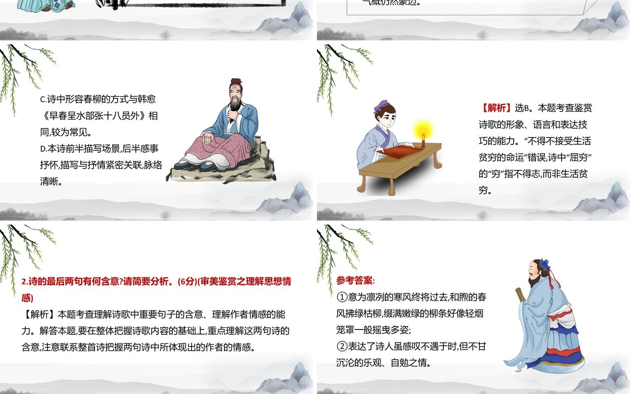 部编版高中语文必修一赏析诗歌的语言课件PPT模板