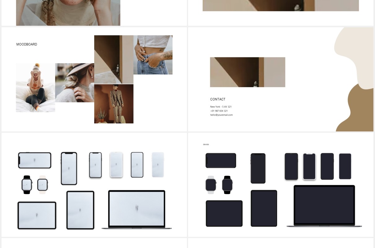 简约小清新图文展示PPT模板UNIA - Media Press Kit Powerpoint Template