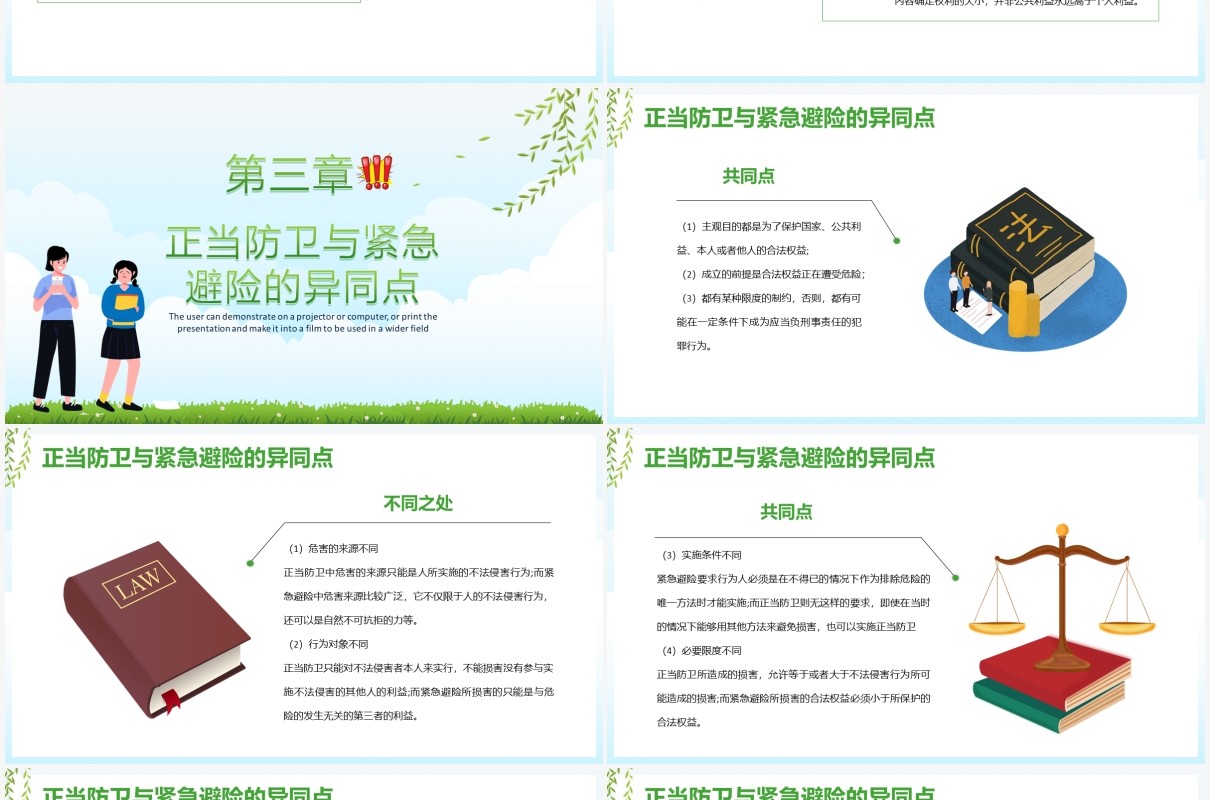 学校教育正当防卫与紧急避险课件PPT模板