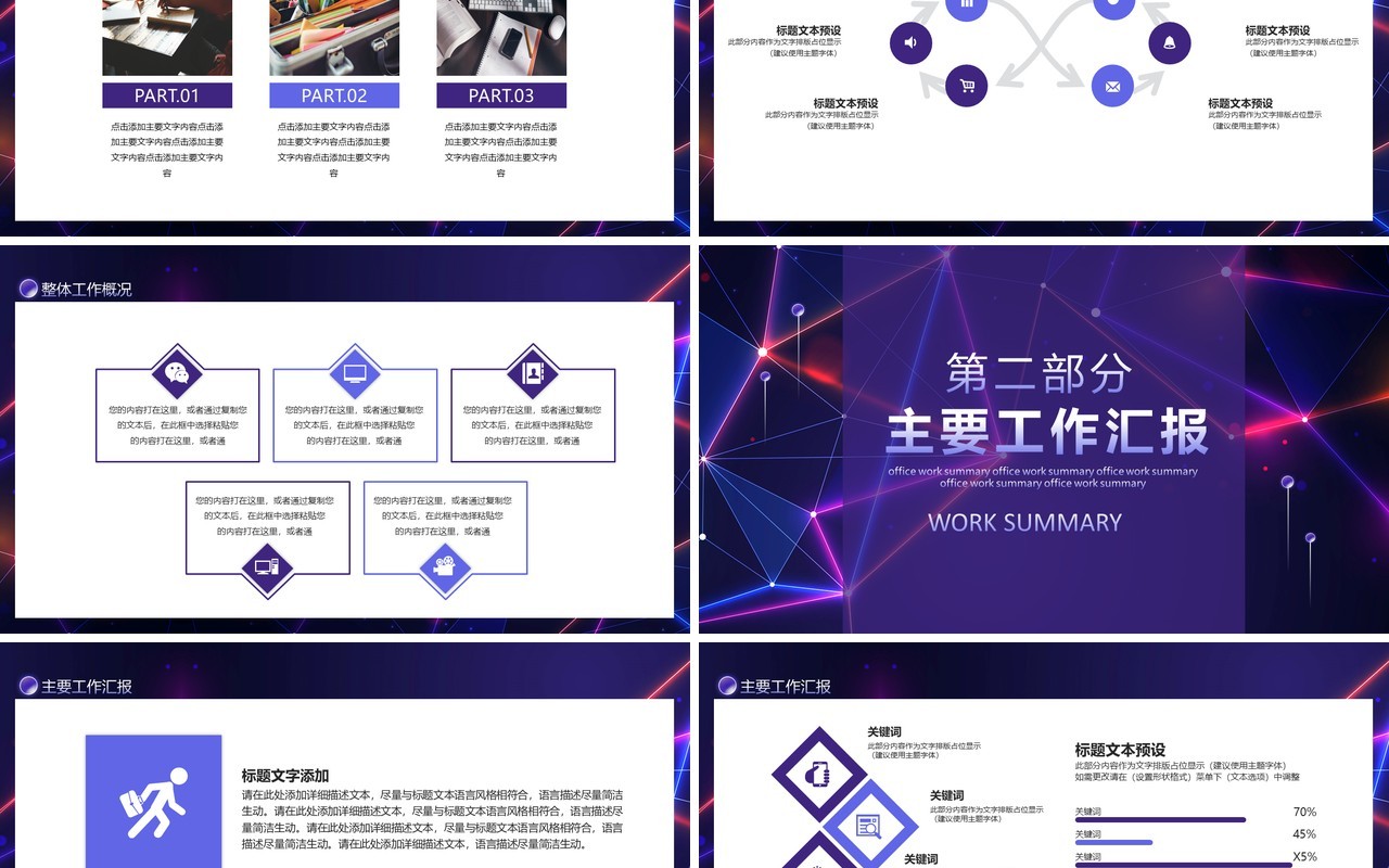企业商务工作总结计划汇报动态PPT模板