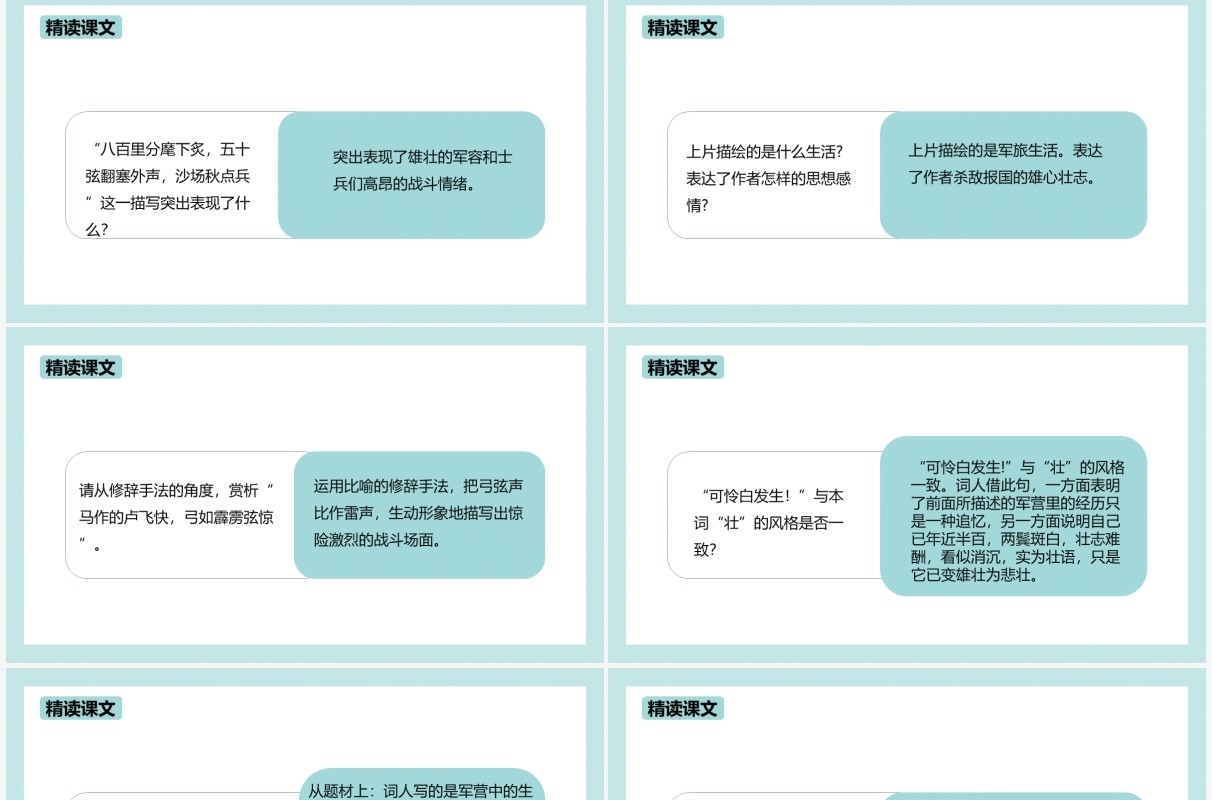部编版九年级语文下册词四首课件PPT模板