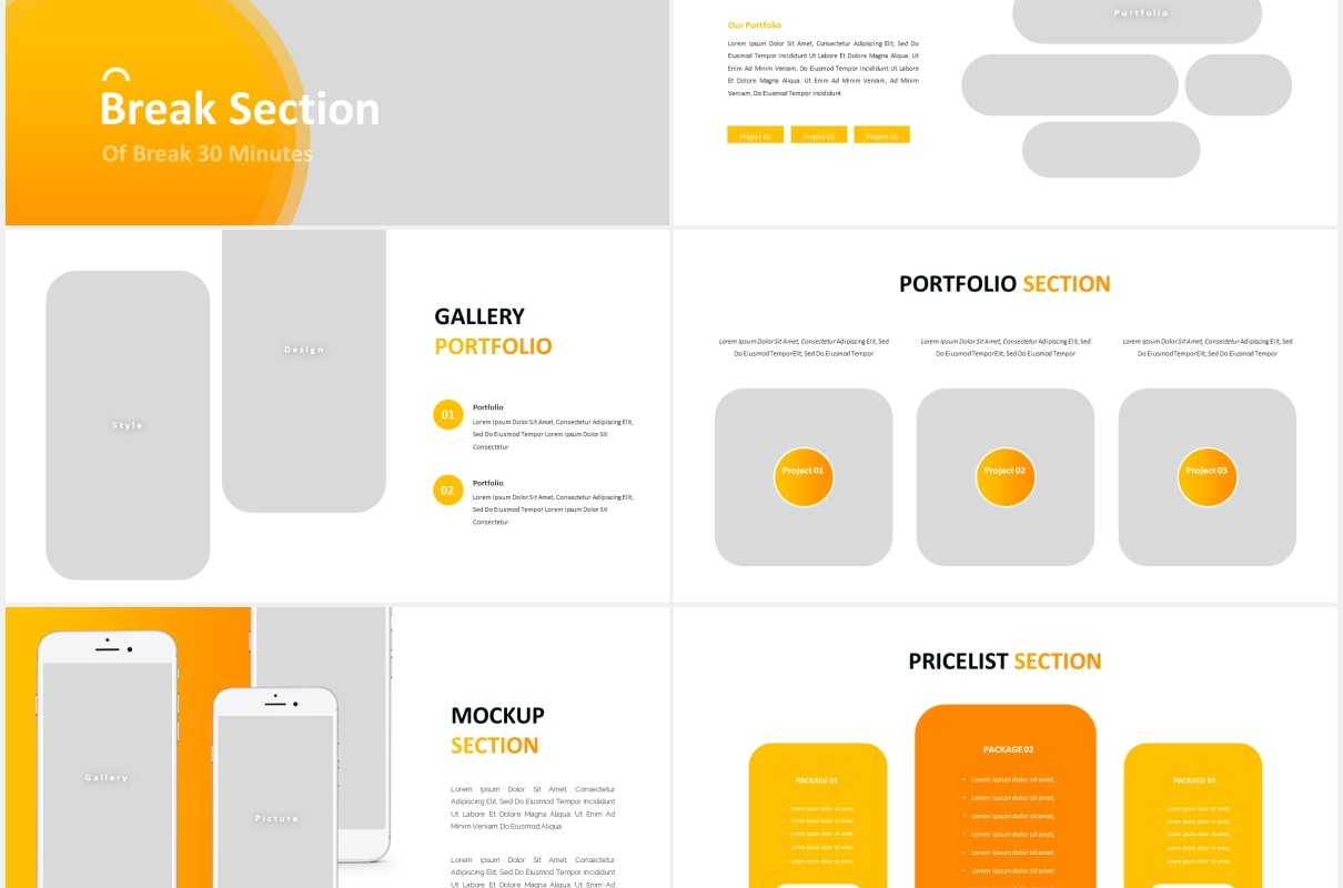现代化商业公司宣传介绍PPT图片排版设计模板Modernize - Business Powerpoint Template
