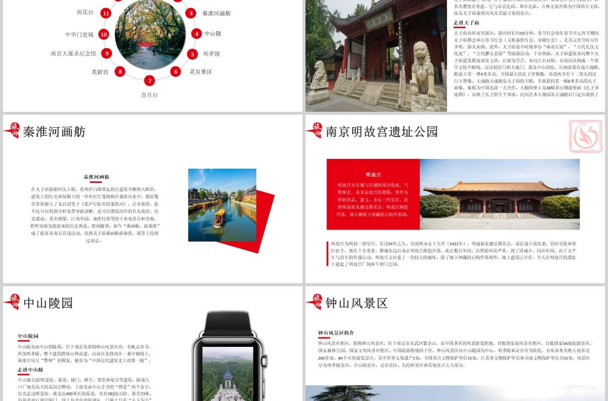 魅力南京旅游景点宣传介绍PPT模板