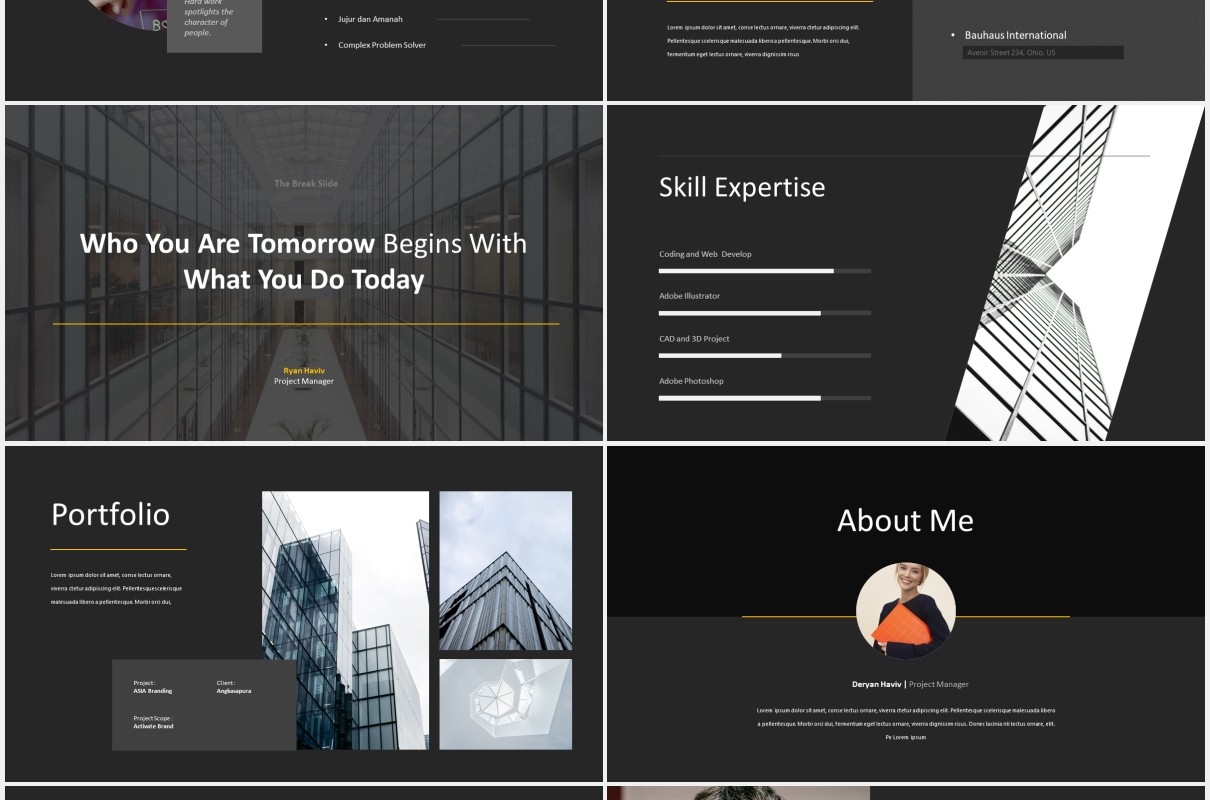 雇佣招聘公司宣传PPT模板hire portfolio powerpoint template