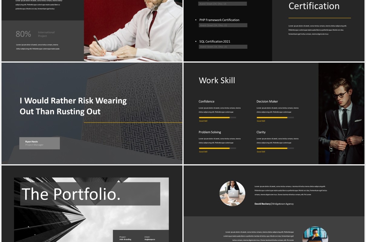 雇佣招聘公司宣传PPT模板hire portfolio powerpoint template