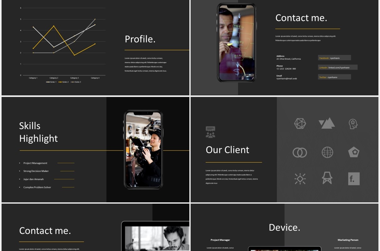 雇佣招聘公司宣传PPT模板hire portfolio powerpoint template