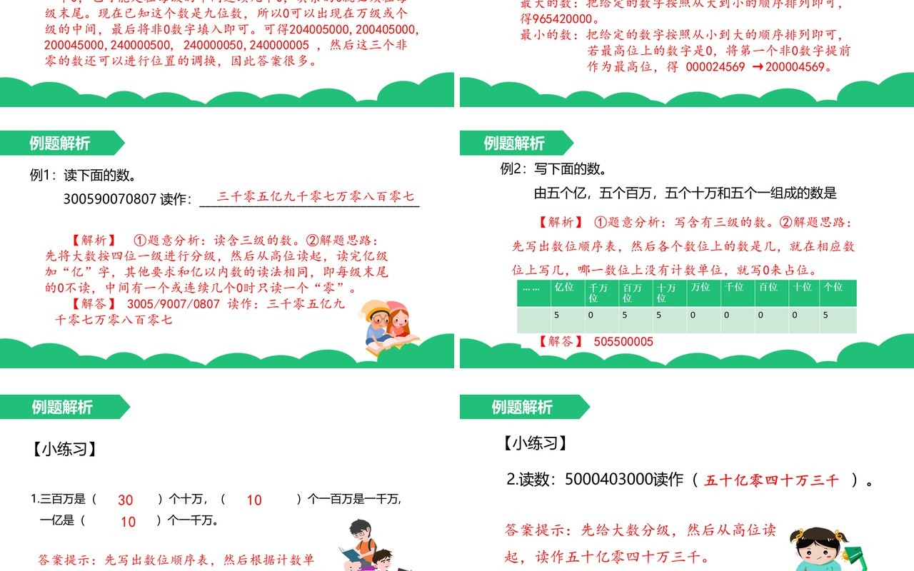 部编版四年级数学上册亿以上数的认识及读写法课件PPT模板