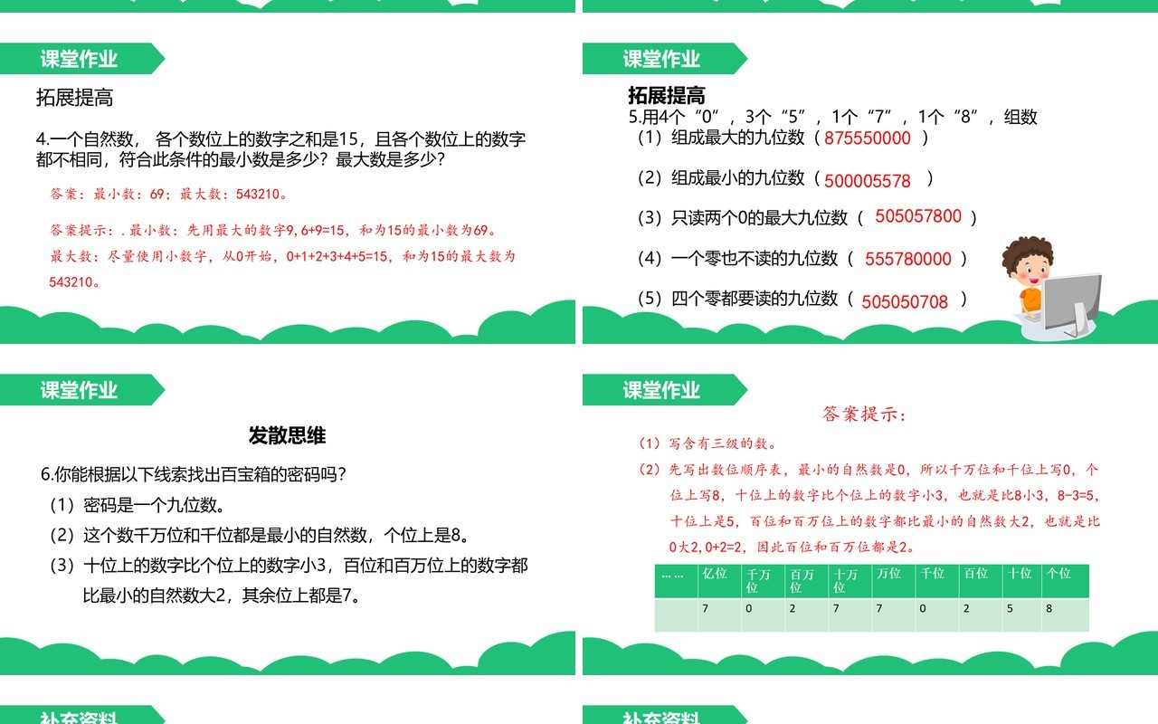 部编版四年级数学上册亿以上数的认识及读写法课件PPT模板