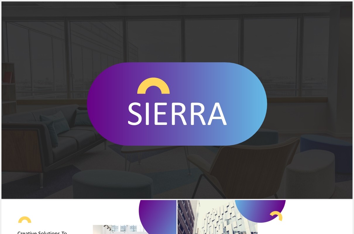 高端现代商务广告策划公司宣传介绍PPT模板Sierra - Modern Powerpoint Template