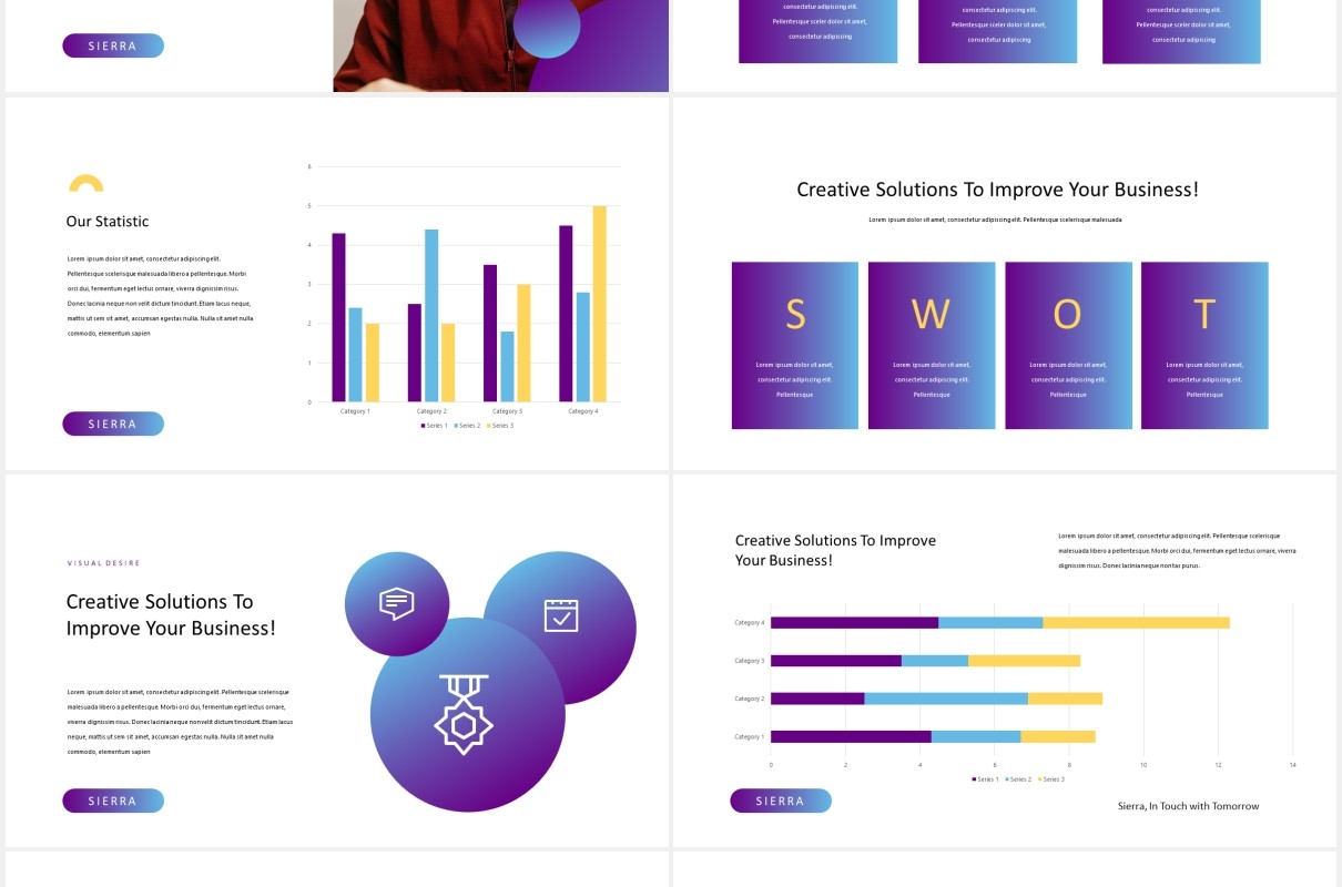高端现代商务广告策划公司宣传介绍PPT模板Sierra - Modern Powerpoint Template