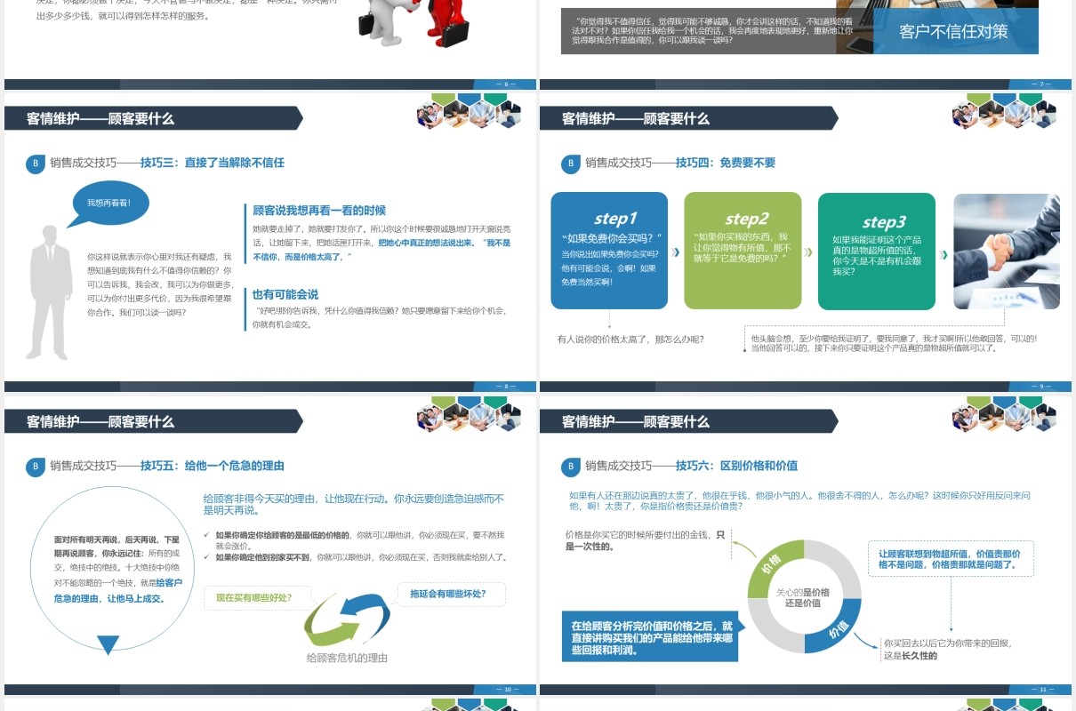 创意多彩完整企业销售人员技巧培训课程PPT模板
