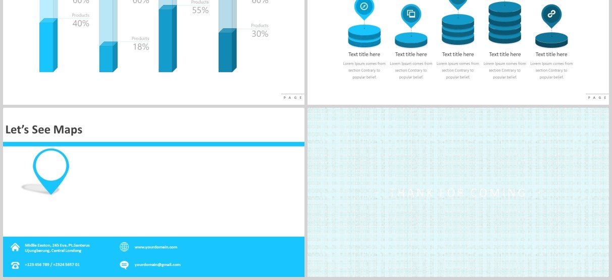 蓝色天空多用途PPT模板版式设计sky multipurpose powerpoint template