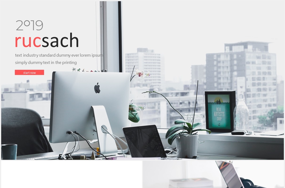 多套色系公司宣传介绍工作报告PPT国外模板Rucsach Powerpoint