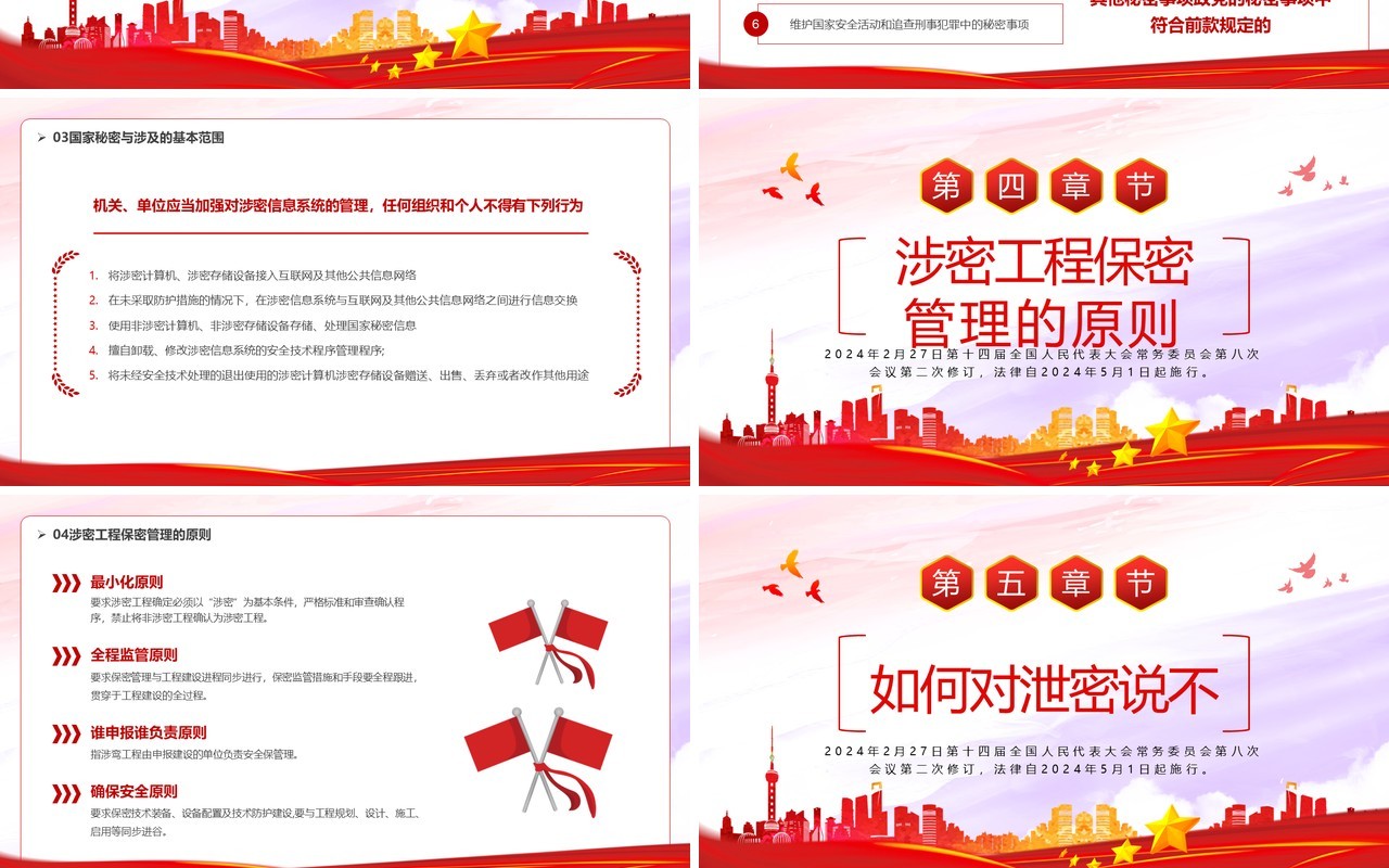 红色党政风解读学习保守国家秘密法PPT模板