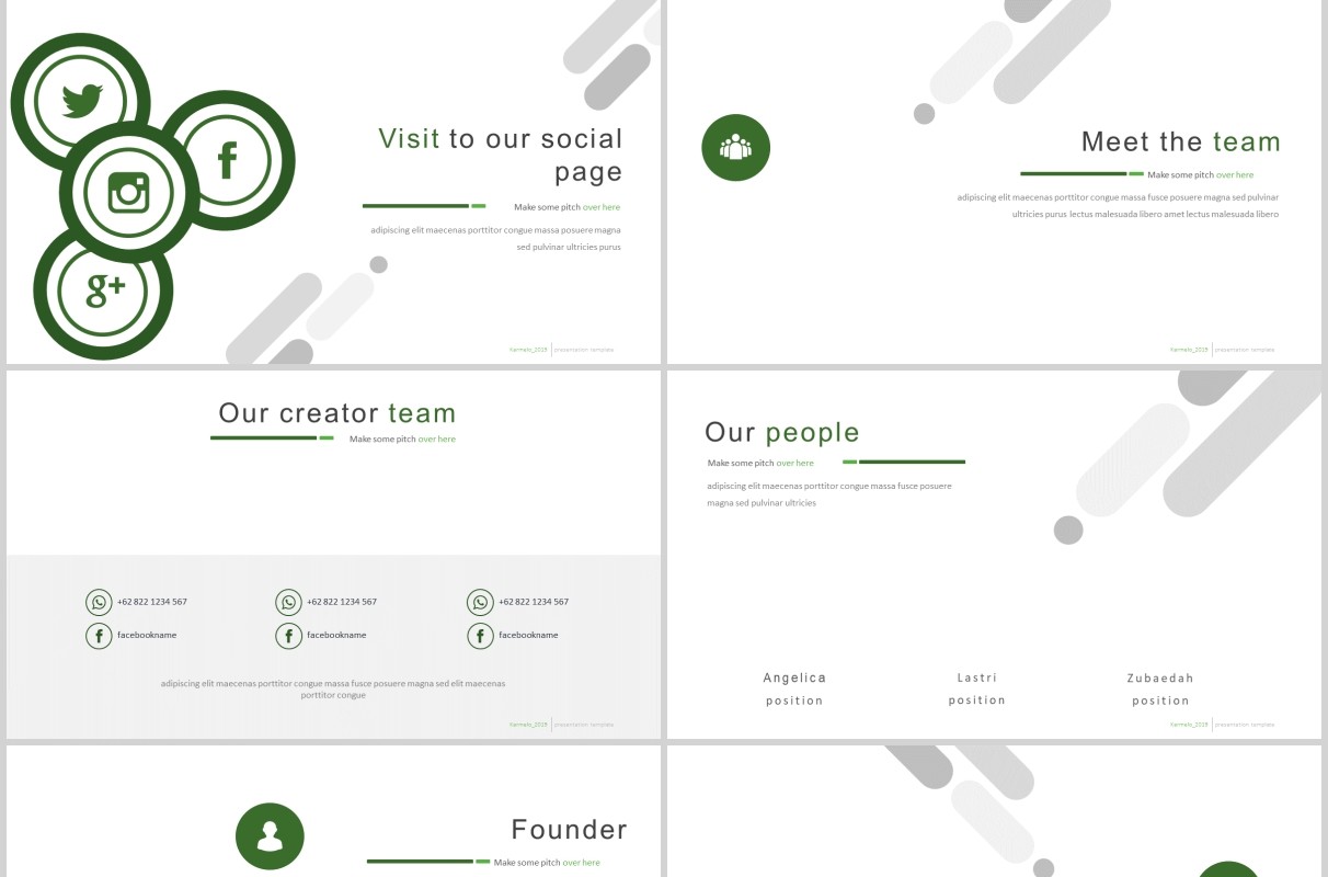 简约公司简介产品项目介绍PPT模板版式设计Karmelo Powerpoint Template