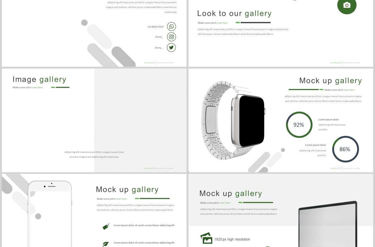 简约公司简介产品项目介绍PPT模板版式设计Karmelo Powerpoint Template