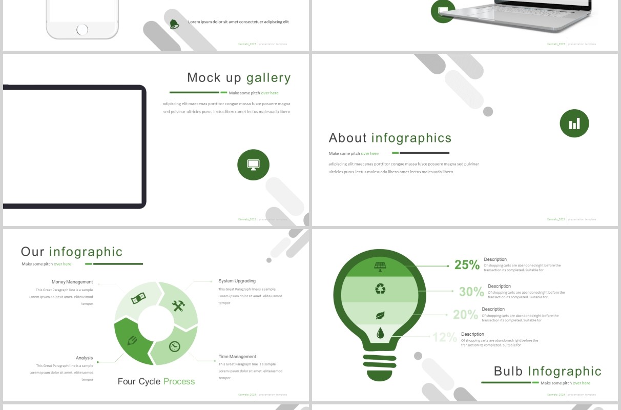 简约公司简介产品项目介绍PPT模板版式设计Karmelo Powerpoint Template