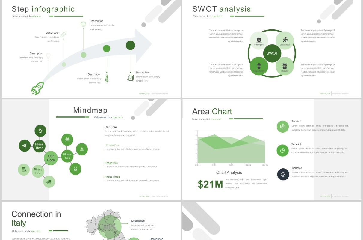 简约公司简介产品项目介绍PPT模板版式设计Karmelo Powerpoint Template