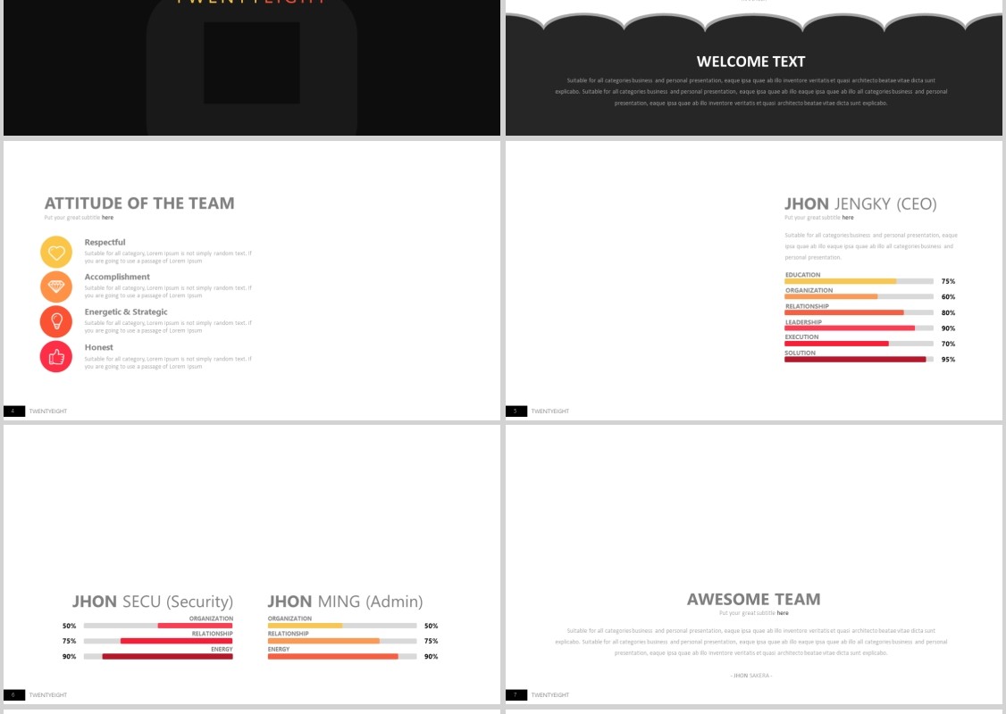 个性商务工作汇报公司简介PPT模板信息图表可插图Twenty 8 - Powerpoint Template
