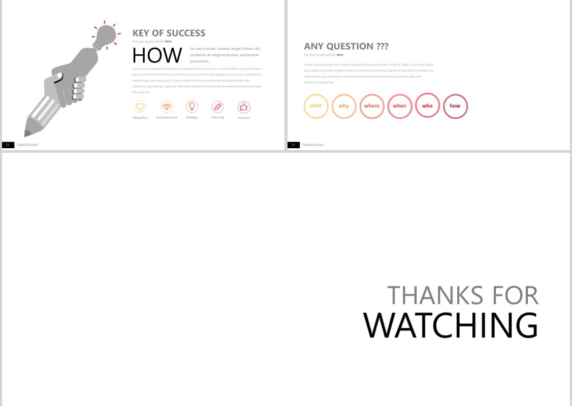 个性商务工作汇报公司简介PPT模板信息图表可插图Twenty 8 - Powerpoint Template