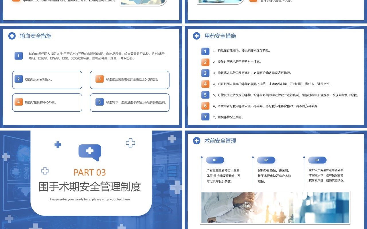 蓝色简约风危重患者安全管理培训PPT模板