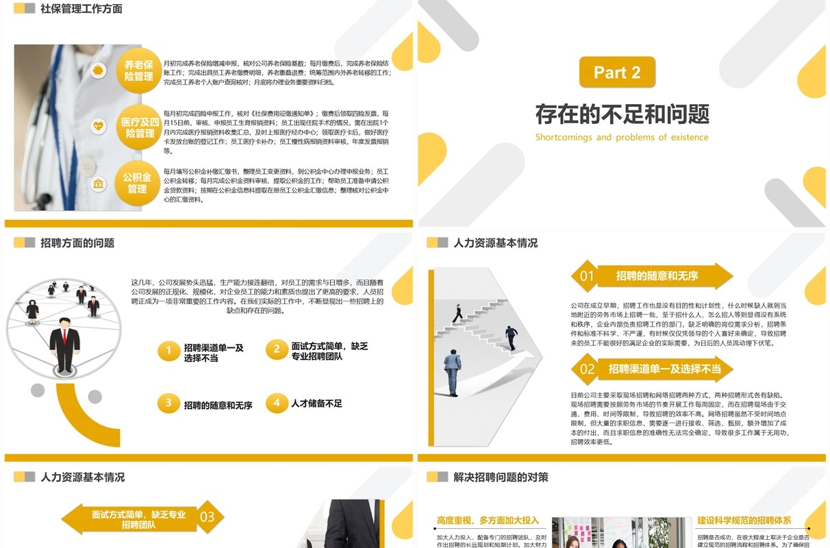 人力资源部行政部年终工作总结暨新年计划PPT模板