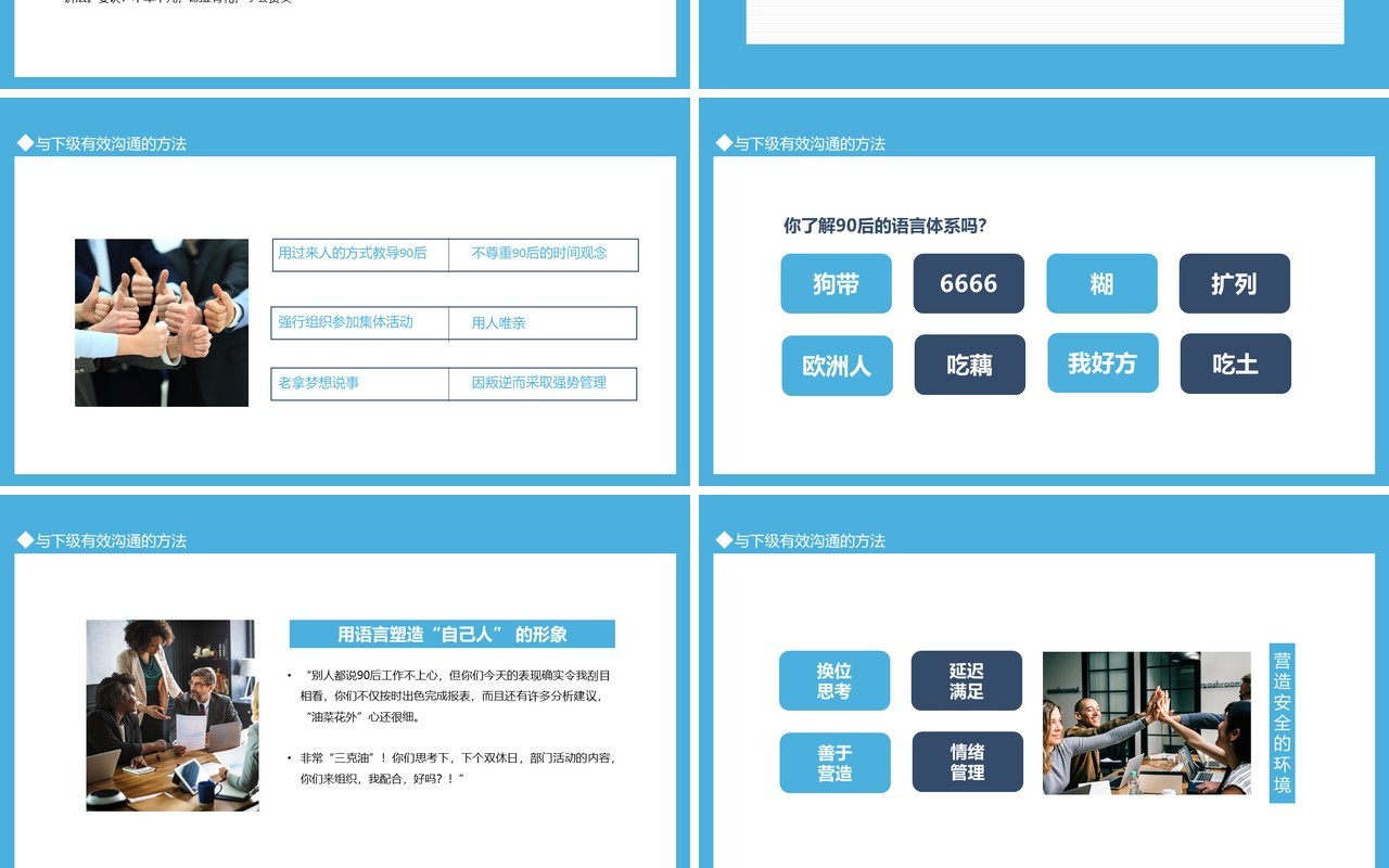 优秀管理者的有效沟通管理者如何带好团队培训课程动态PPT模板