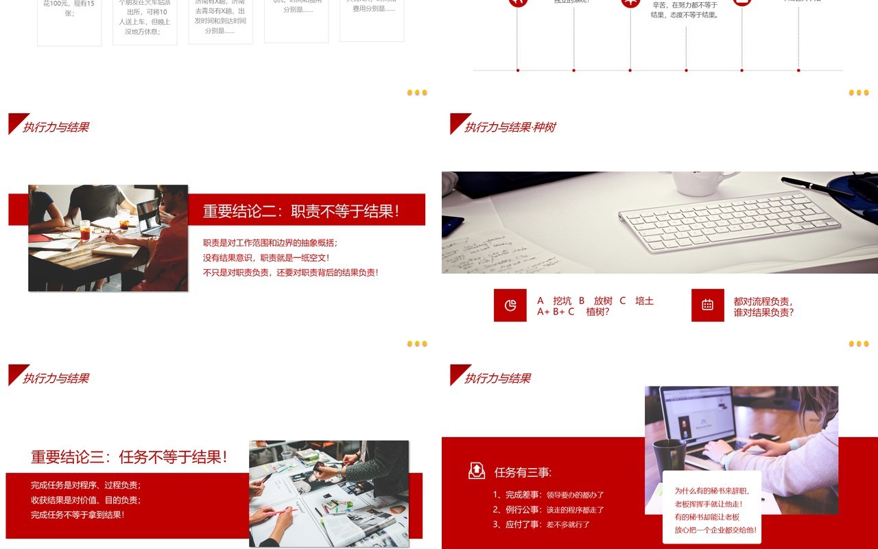 红色商务风企业执行力培训动态PPT模板