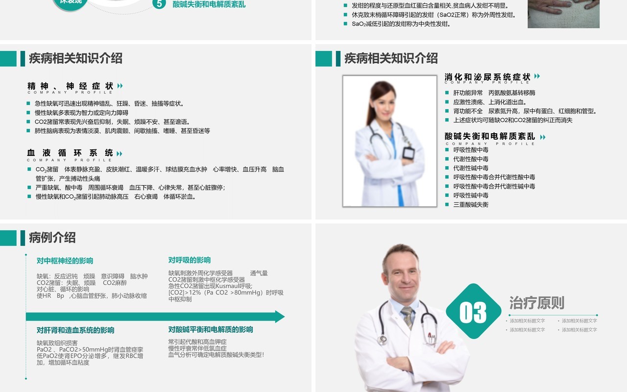 简约医院呼吸衰竭护理查房培训课件PPT模板
