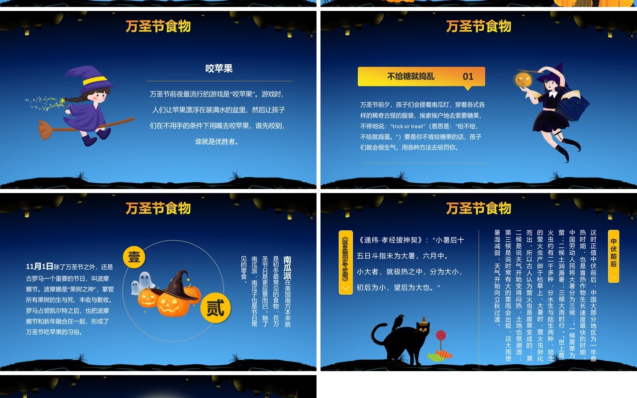 卡通万圣节主题活动策划方案PPT模板