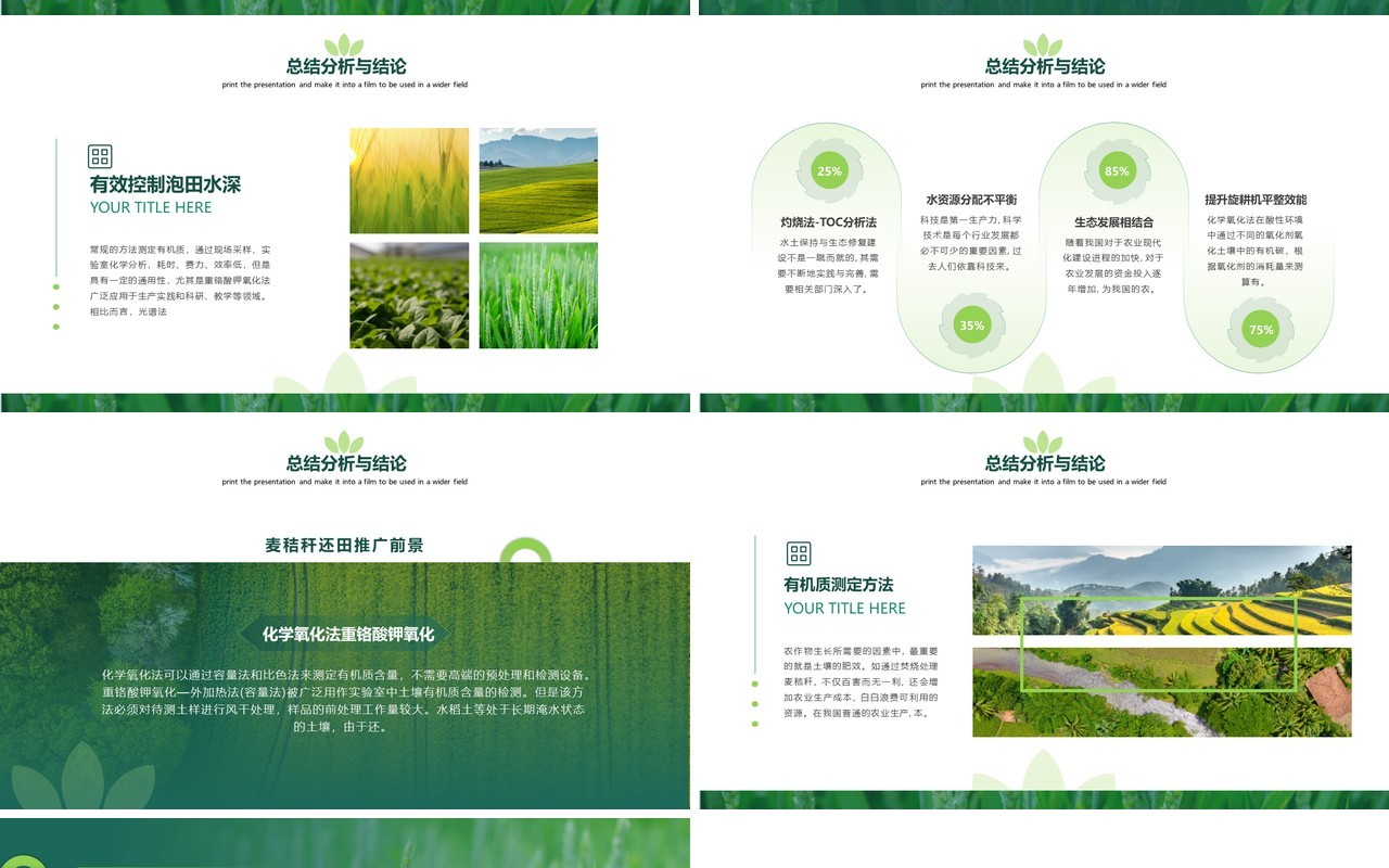 绿色简约小清新农学系专业毕业答辩PPT模板