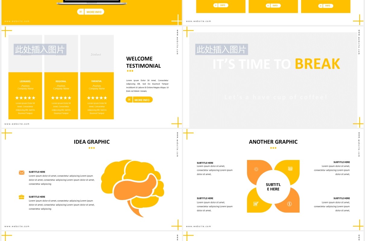 商务教育机构培训课件PPT模板图片排版设计Education - Business Powerpoint Template