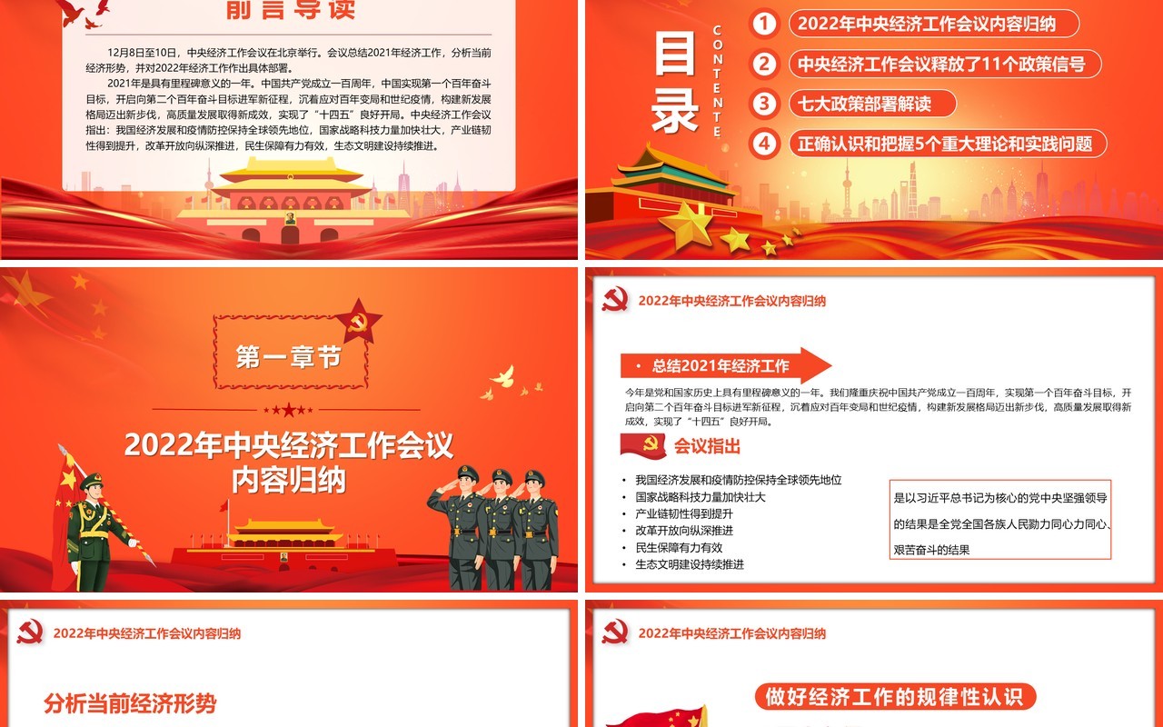 学习2022年中央经济工作会议精神PPT模板