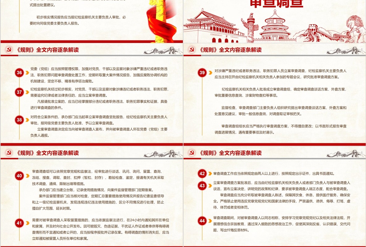 纪律检查监督执纪工作规则党课PPT模板