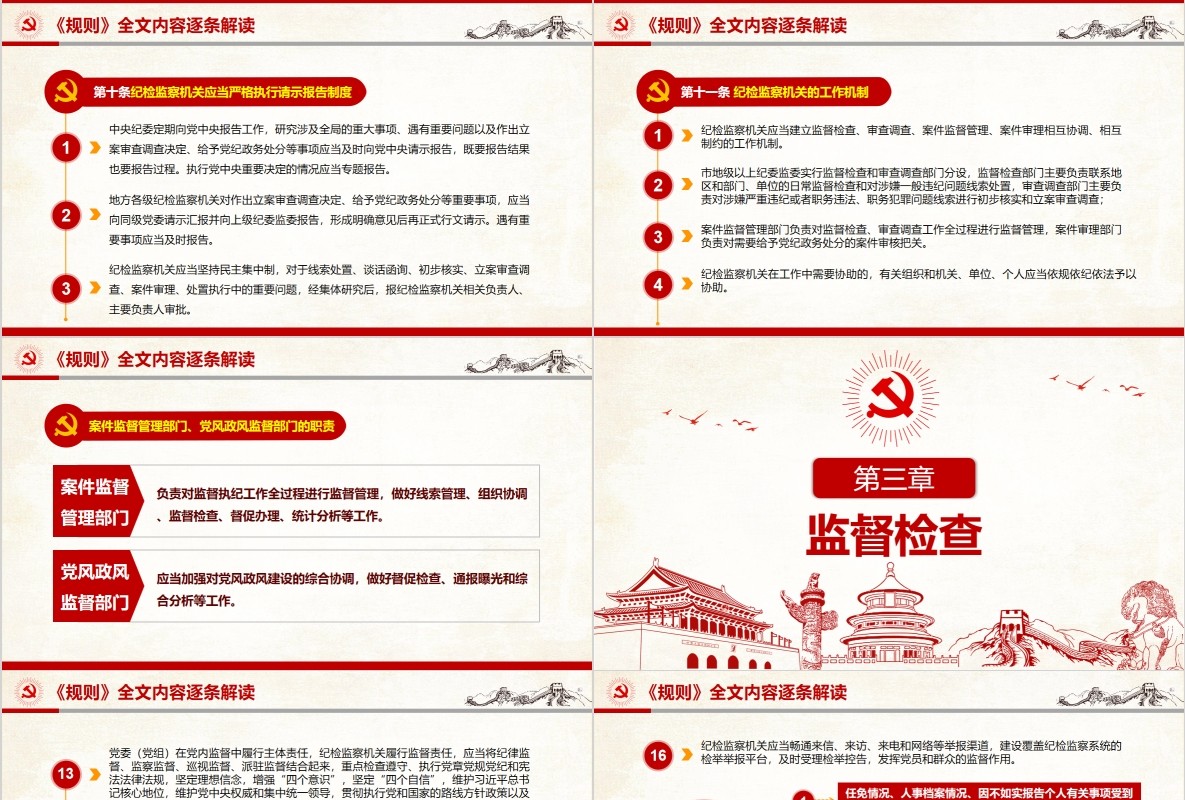 纪律检查监督执纪工作规则党课PPT模板