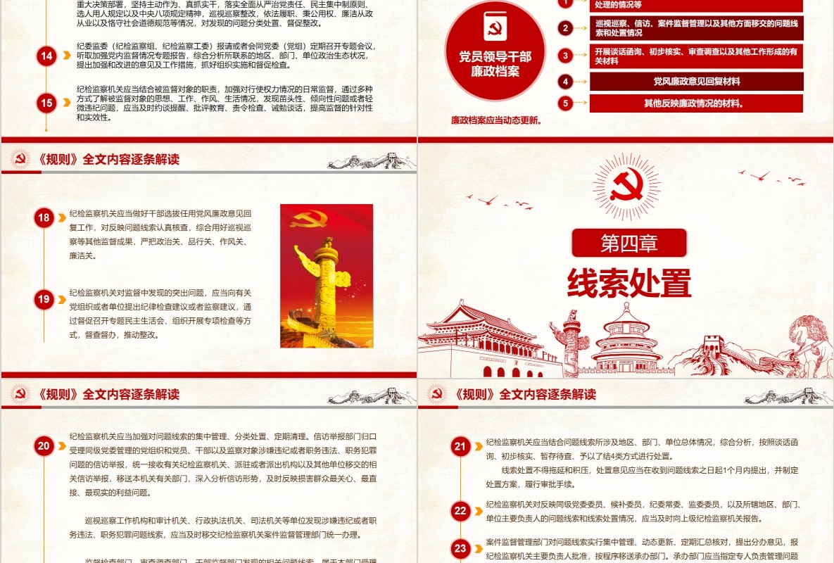 纪律检查监督执纪工作规则党课PPT模板