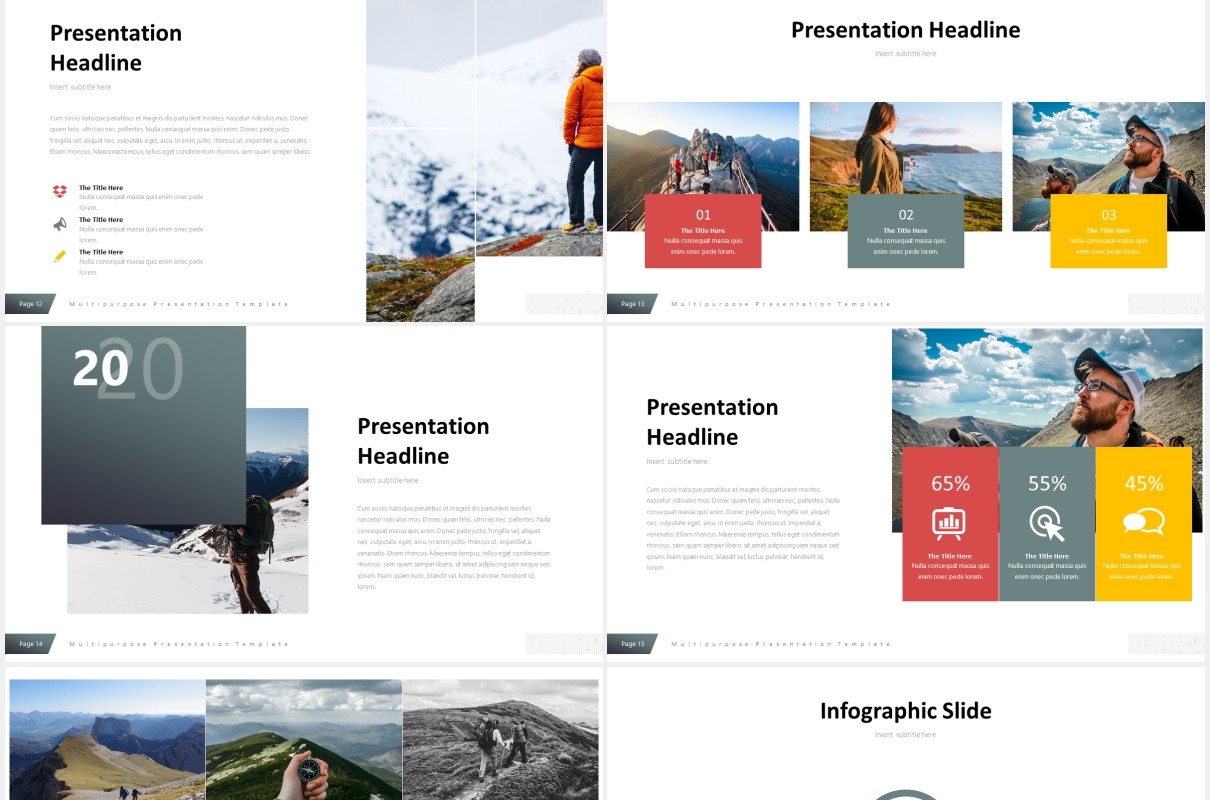 户外旅游展示宣传PPT模板powerpoint template