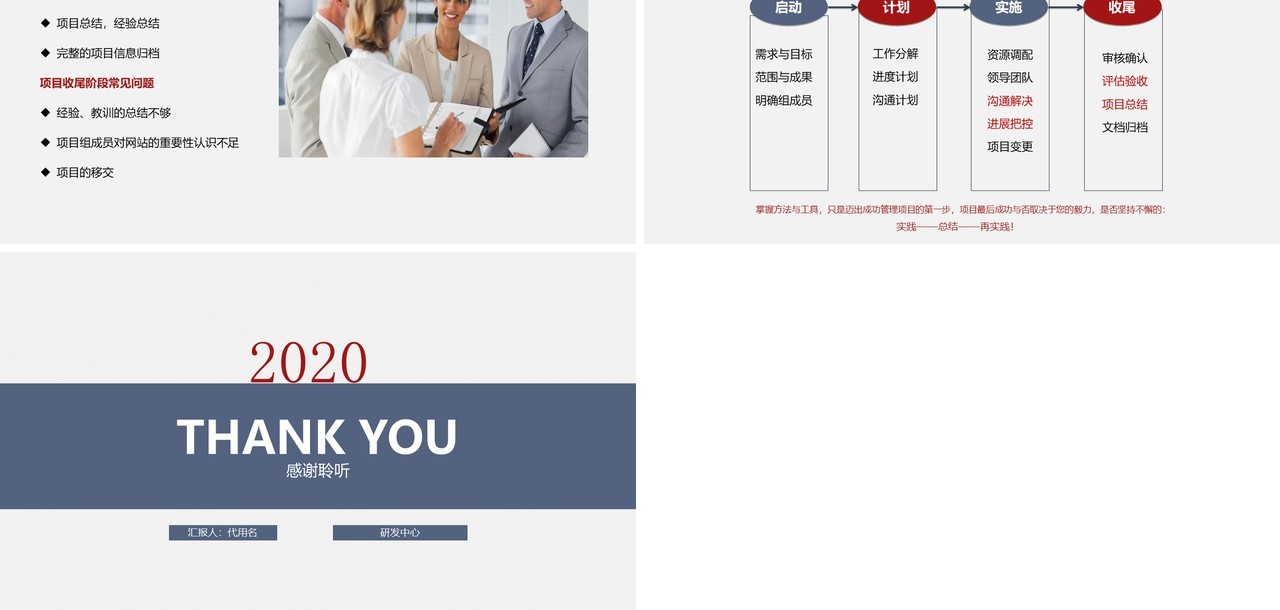 企业项目流程管理培训PPT课件模板