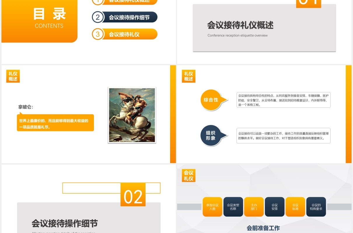 高端会议接待礼仪服务培训课件PPT模板