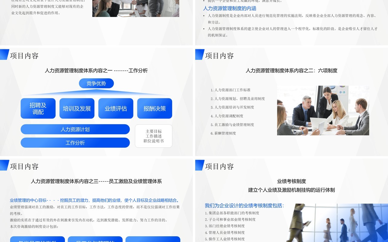 蓝色简约风管理制度体系项目建议书PPT模板