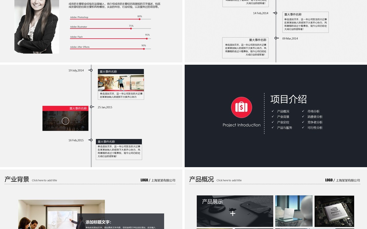 黑色商务招商商业计划书PPT模板