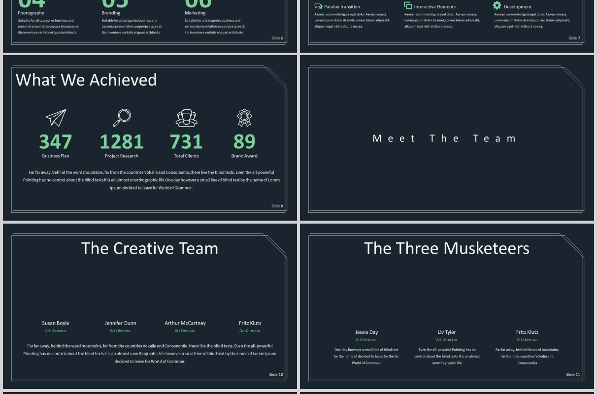 深色商务工作通用PPT模板版式设计Statement Powerpoint Template