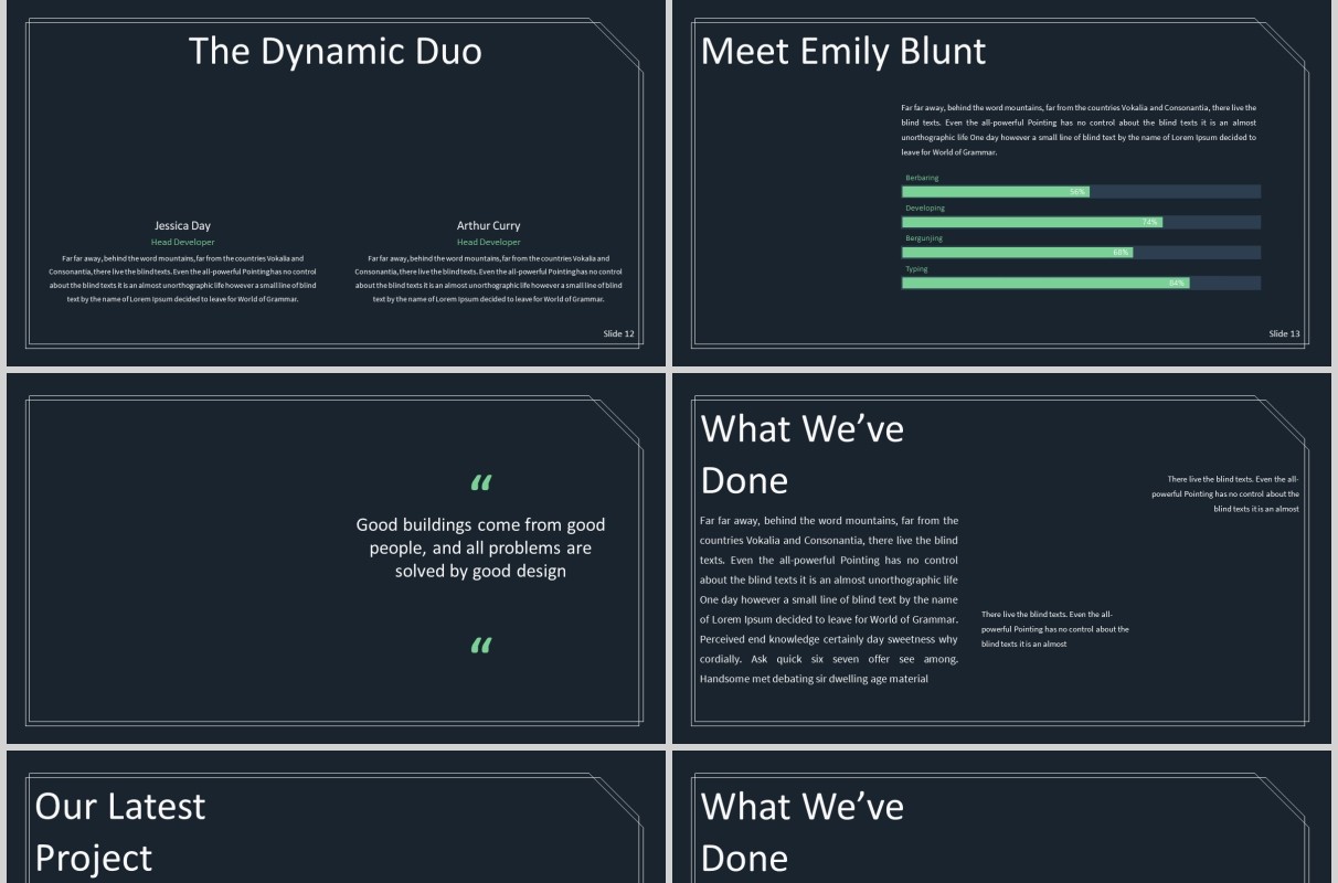深色商务工作通用PPT模板版式设计Statement Powerpoint Template